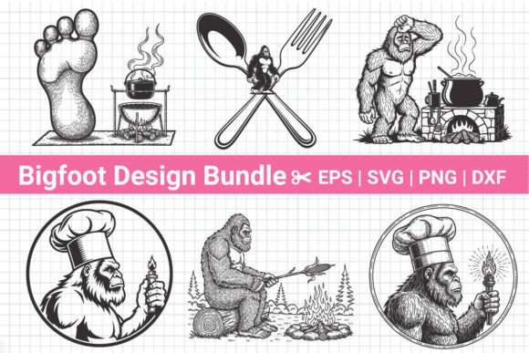 Download Bigfoot Campfire Cooking SVG - Campfire cooking Collection