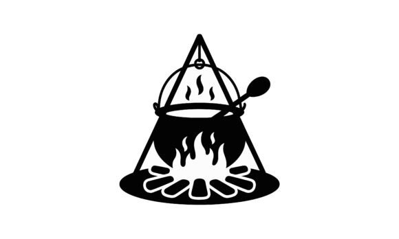 Download Campfire Cooking Pot with Fire Vector - Campfire cooking Collection