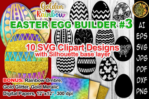 Download Easter Egg Builder SVG Layered Clipart 3 - Premium Resources