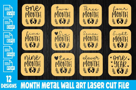 Download Baby Milestone Metal,Laser Cut File Svg - Premium Resources