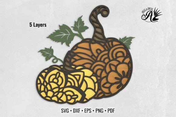 Download Fall Pumpkins Mandala Layered Art - Premium Resources