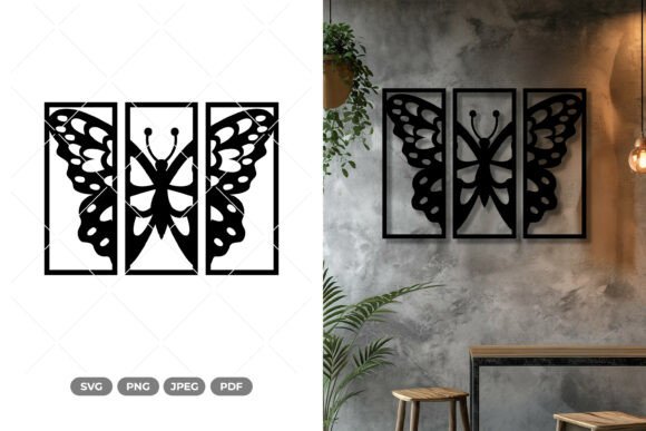 Download Split Butterfly Wall Decor SVG - Premium Resources